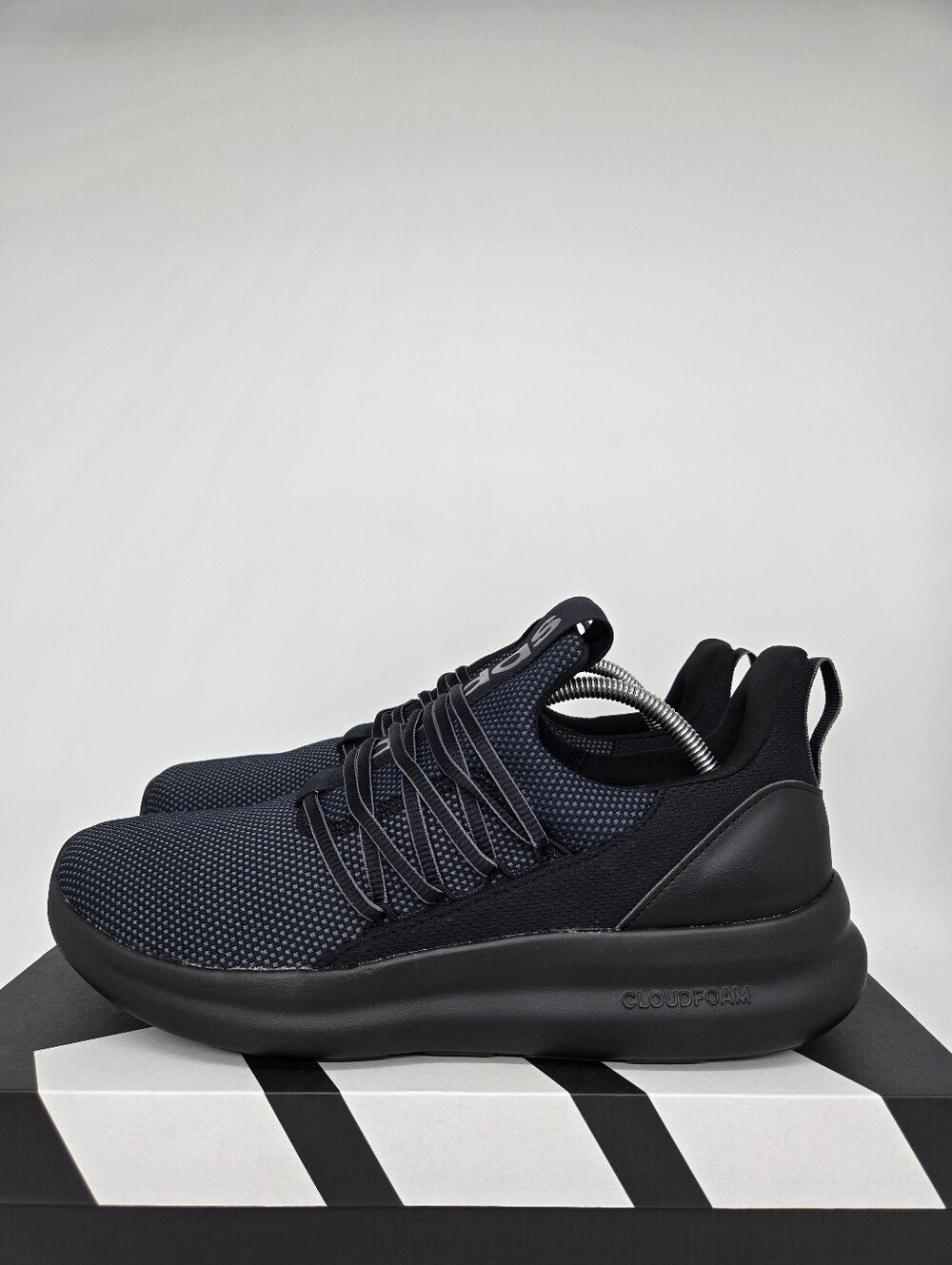 adidas Men's Lite Racer Adapt 7.0 Wide IE8684 Black Grey Shoes Size 11.5